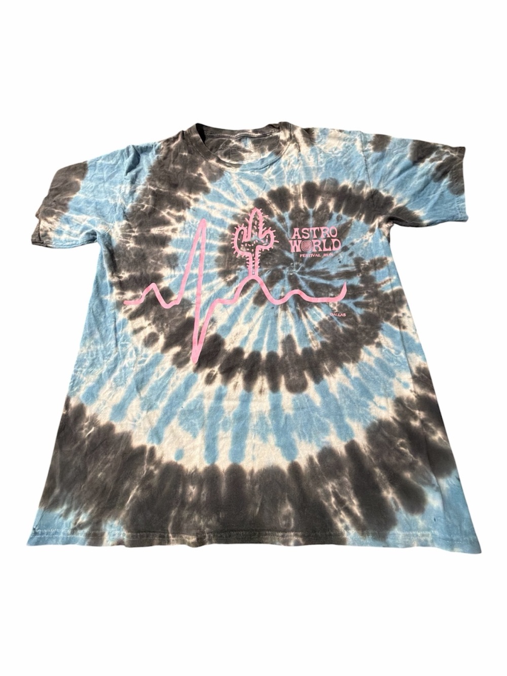 Astroworld Festival Run Dallas Tie Dye Tee Size L Feelin Alive Graphic
